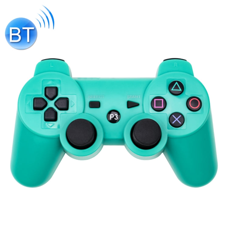 Snowflake Button Wireless Bluetooth Gamepad Game Controller For PS3 (Green)