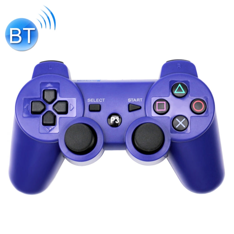 Snowflake Button Wireless Bluetooth Gamepad Game Controller For PS3 (Blue)