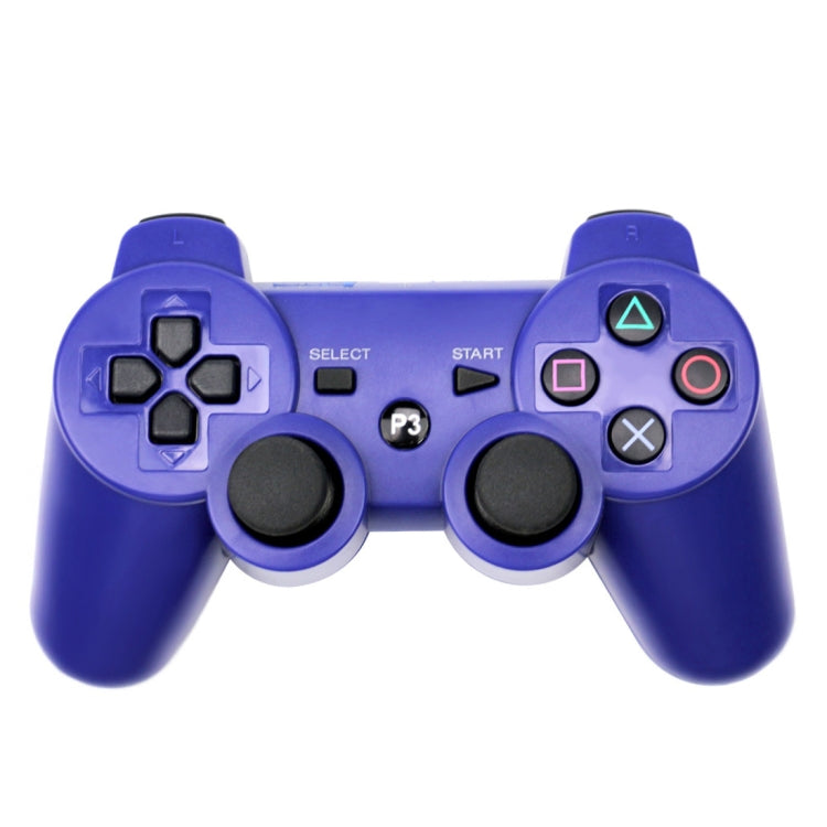 Botón de copo de nieve Inalámbrico Bluetooth Gamepad Controlador de Juegos Para PS3 (Azul)