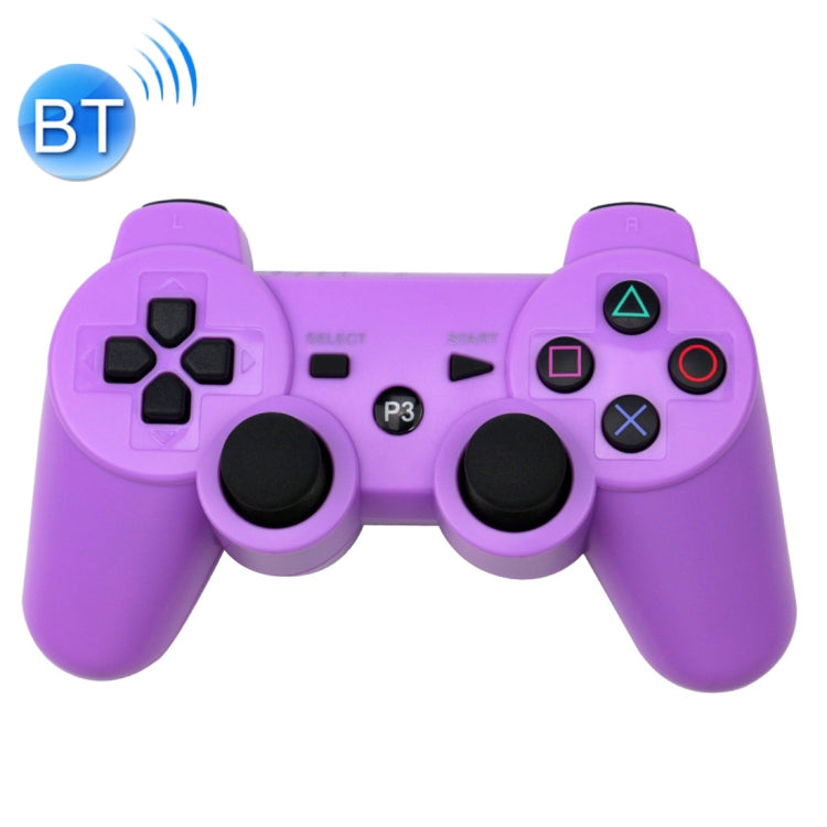 Botón de copo de nieve Inalámbrico Bluetooth Gamepad Controlador de Juegos Para PS3 (Morado)