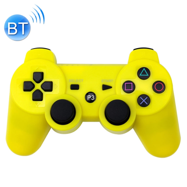 Botón de copo de nieve Inalámbrico Bluetooth Gamepad Controlador de Juegos Para PS3 (Amarillo)