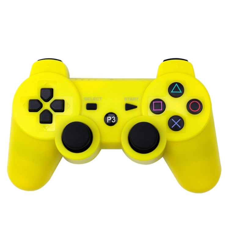 Snowflake Button Wireless Bluetooth Gamepad Game Controller For PS3 (Yellow)