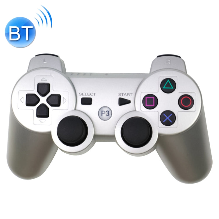 Snowflake Button Wireless Bluetooth Gamepad Game Controller For PS3 (Silver)
