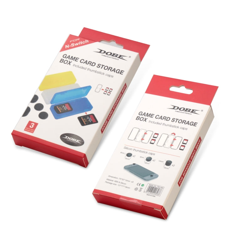 DOBE TNS-1846 Caja de almacenamiento de Tarjetas 2 en 1 + Kits de Tapas de hongos Para Nintendo Switch