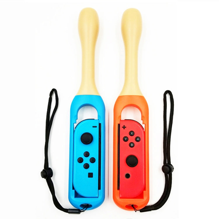 2 Pieces Drumstick Grip Handle with Wrist Strap for Nintendo Switch Joy-con