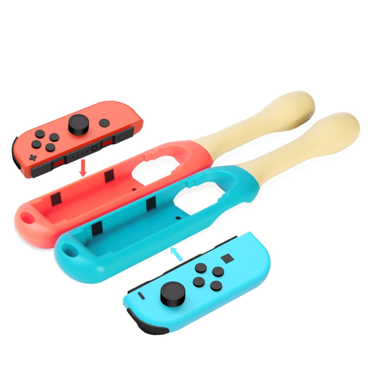 2 Pieces Drumstick Grip Handle with Wrist Strap for Nintendo Switch Joy-con