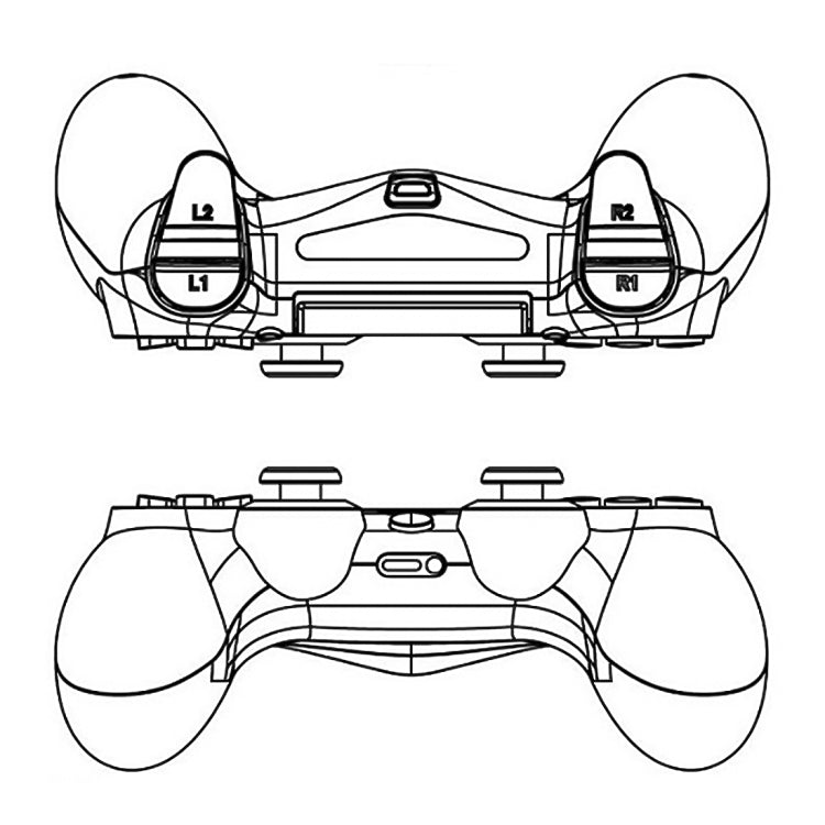 Controlador de mango de Juego Inalámbrico Bluetooth Skull Pattern Para PS4