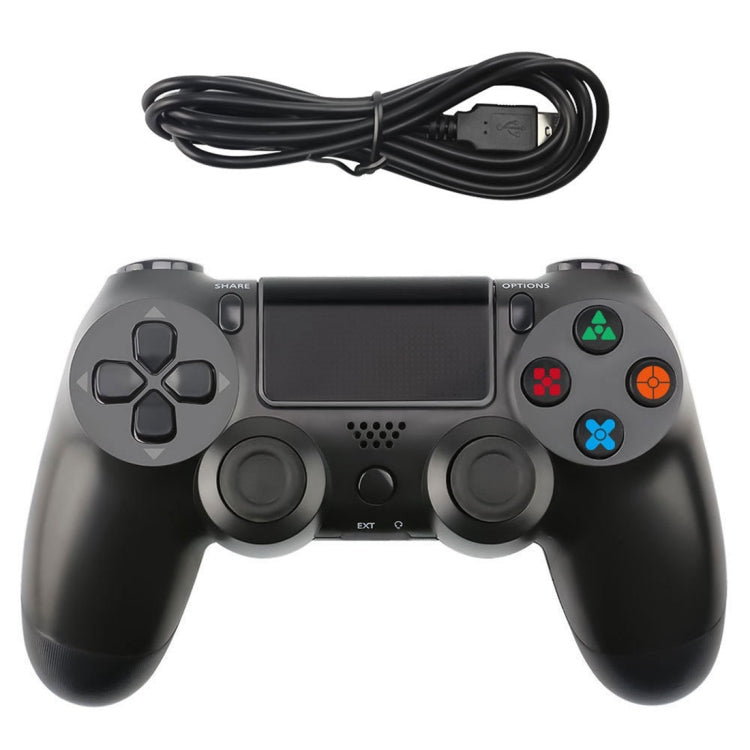 Contrôleur de poignée de jeu filaire avec bouton flocon de neige pour PS4 (noir)
