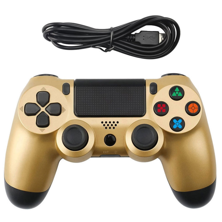 Snowflake Button Wired Gamepad Game Handle Controller For PS4 (Golden)