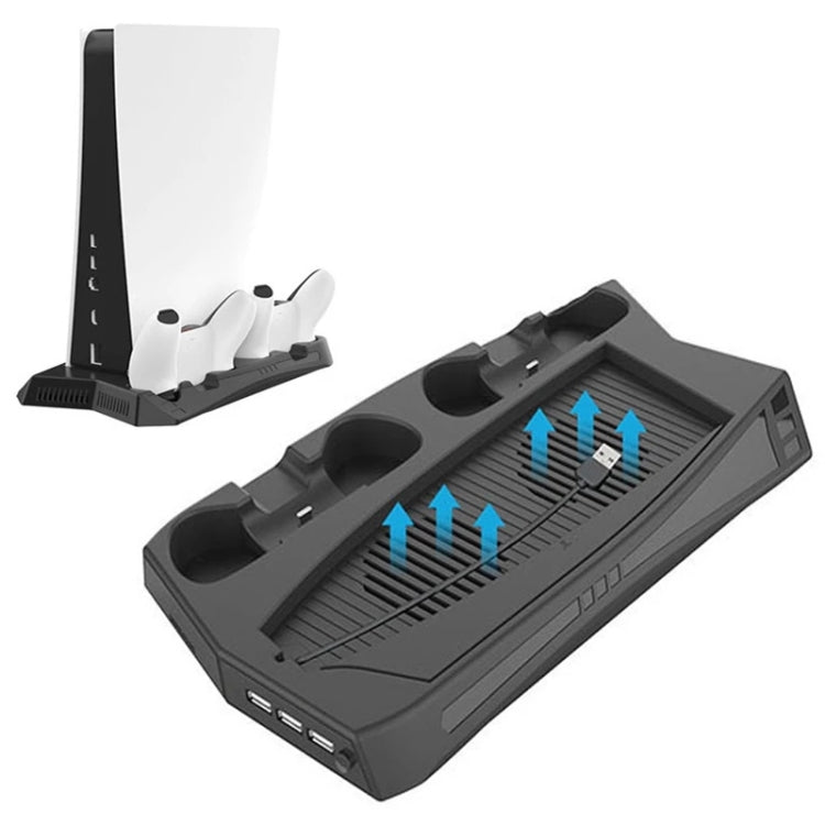 KJH P5-010 Vertical Charging Stand with Cooling Fan For PS5 / UHD