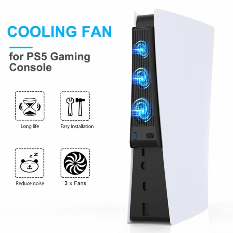 KJH P5-009 Console Cooling Fan for PS5 (Black)