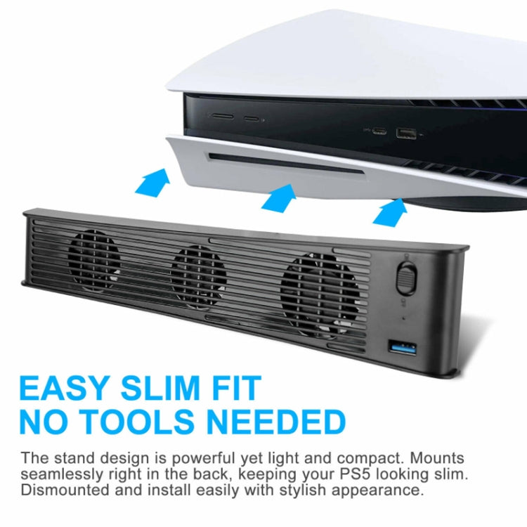 KJH P5-009 Ventilateur de refroidissement de console pour PS5 (Blanc)