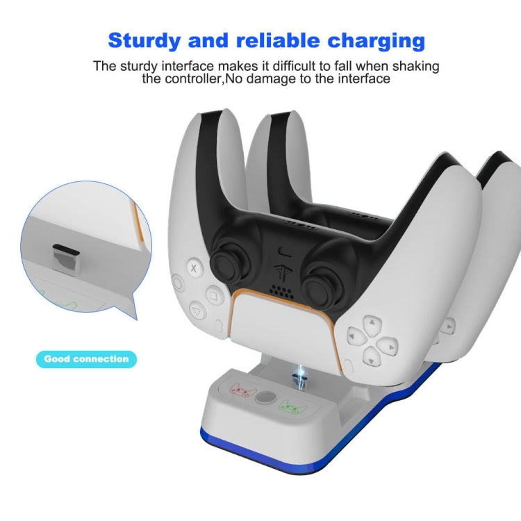 JYS P5116 Wireless Handle Dual Charging Station with Indicator Light For PS5