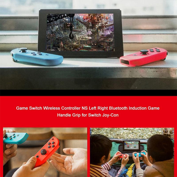 Manette de jeu Joypad sans fil Bluetooth gauche et droite pour interrupteur (bleu + rouge)