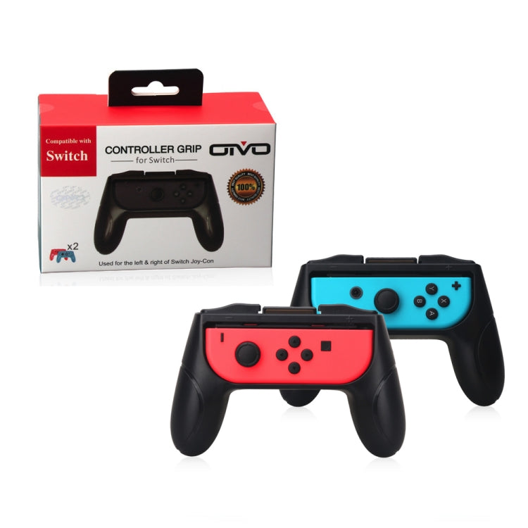 OIVO 2 PCS Controller Handle Grip Left and Right For Nintendo Switch Joy-con Grip (Black)