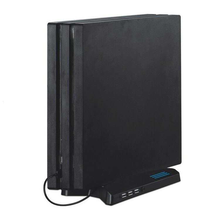 Soporte de la estación de Carga del Cargador 3 en 1 + Ventiladores de refrigeración + 3 HUB USB Para Playstation PS4 Pro
