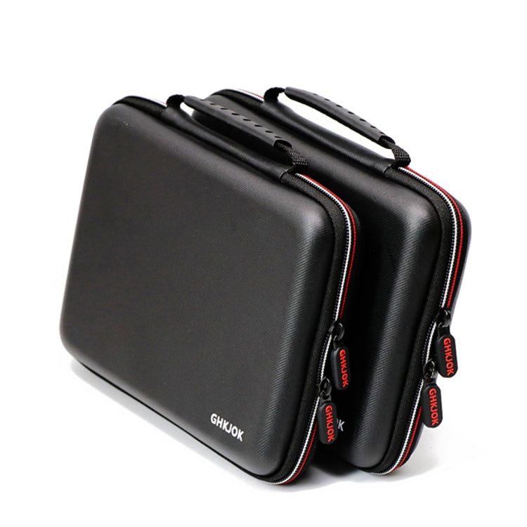 GHKJOK GH1322 Portable Hard Drive Case Waterproof Shockproof Bag Electronic Accessories Storage Bag (Black)