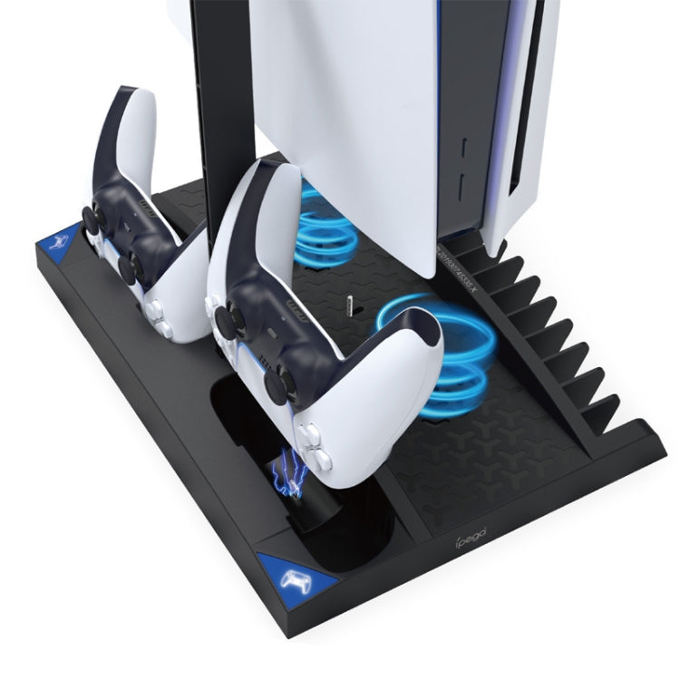 iPega 6 en 1 support vertical de jeu station de charge de ventilateur de refroidissement multifonctionnel pour PS5
