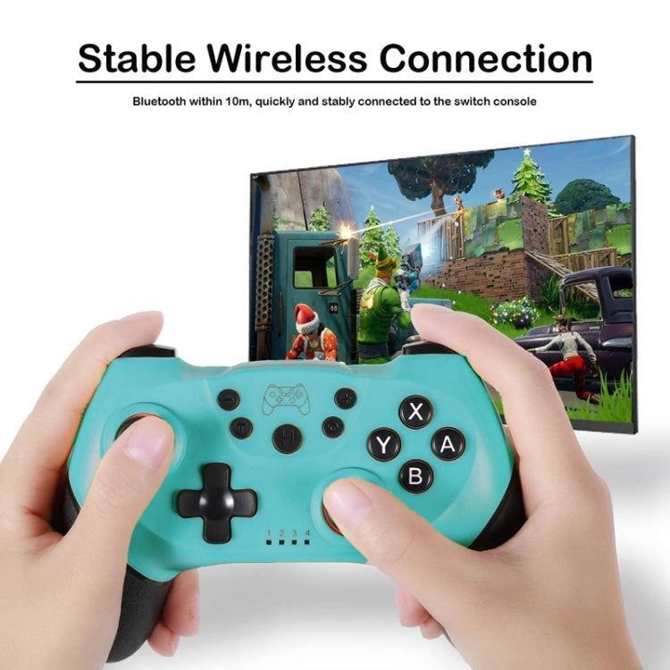 Controlador de juego Bluetooth Joypad Gamepad de 6 ejes Para Switch Pro (Verde)