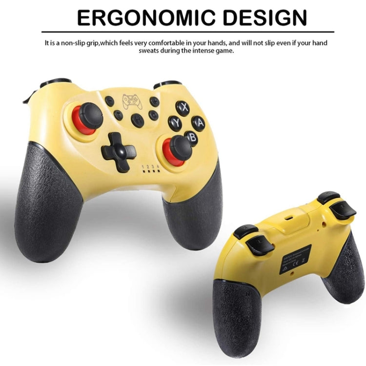 Bluetooth Game Controller Joypad 6-Axis Gamepad For Switch Pro (Yellow)