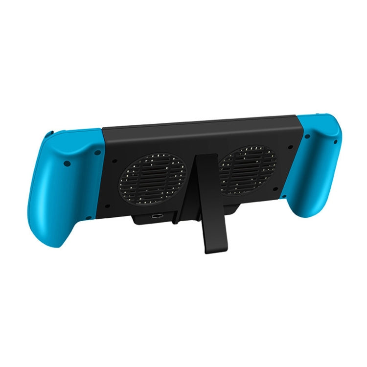 IPLAY Host Charging Grips Stand Case Ventilateur de refroidissement pour Switch Lite (Bleu)