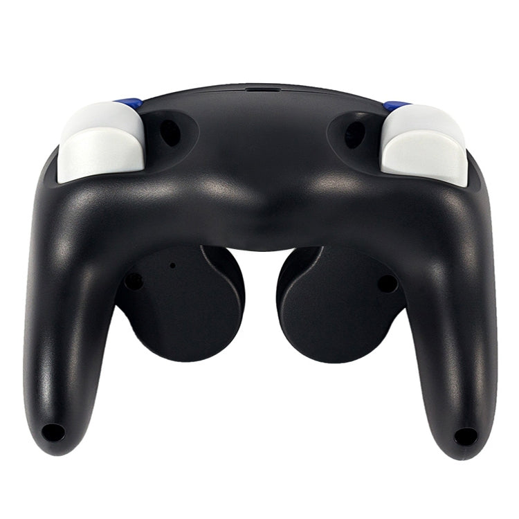 Controlador de mango de juego con Cable de tira decorativa de tres puntos Para Nintendo NGC (Negro + Verde)