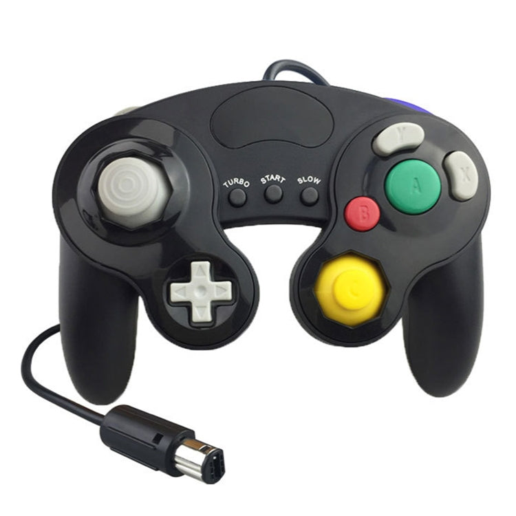 Contrôleur de jeu de tir avec câble décoratif à trois points pour Nintendo NGC (noir)