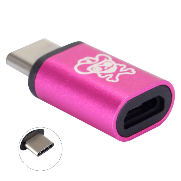 ENKAY Hat-Prince HC-1 Aluminum alloy Micro USB Female to USB-C / Type-C USB 3.1 Male Data transmission Charging Adapter For Galaxy S8 &amp; S8+ / LG G6 / Huawei P10 &amp; P10 Plus / Xiaomi Mi6 &amp; Max 2 and other Smartphones (Magenta)