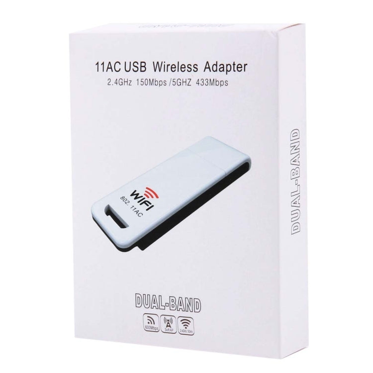 Adaptador Inalámbrico WiFi USB 802.11ac compatible con Banda Dual de 2.4 GHz / 5 GHz