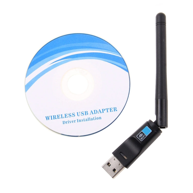 Adaptateur sans fil WiFi USB 2 en 1 Bluetooth 4.0 + 150 Mbps 2,4 GHz avec antenne externe 2D1