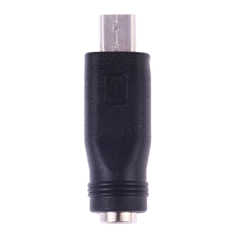 DC Power Converter 5.5 x 2.1 mm Female to Micro USB Male (Black)