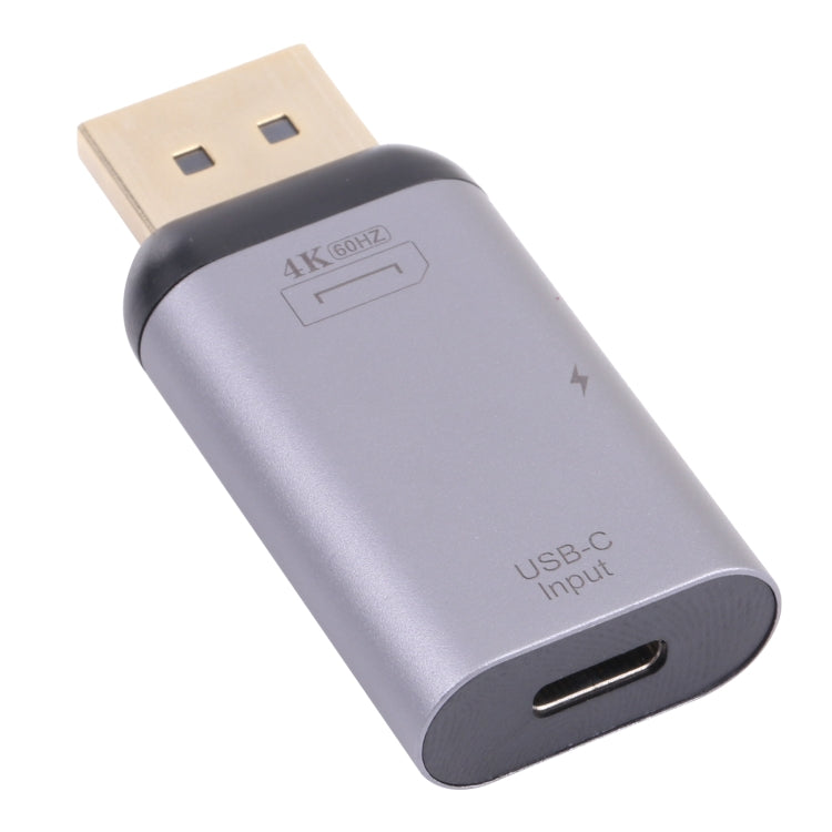 2 in 1 4K 60Hz DP Male to USB-C / Type-C Charging + USB-C / Type-C Female Adapter