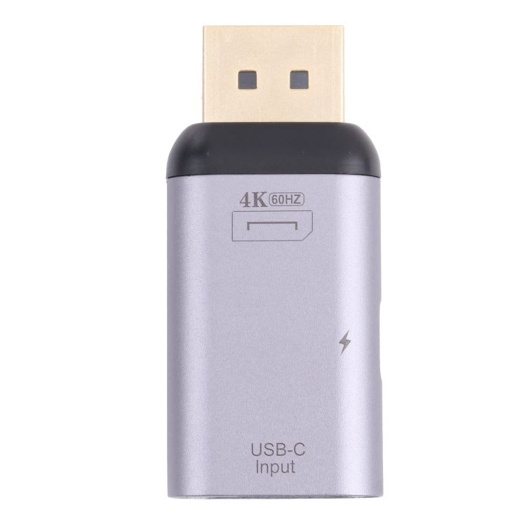 2 in 1 4K 60Hz DP Stecker auf USB-C / Typ-C Aufladung + USB-C / Typ-C Buchse Adapter