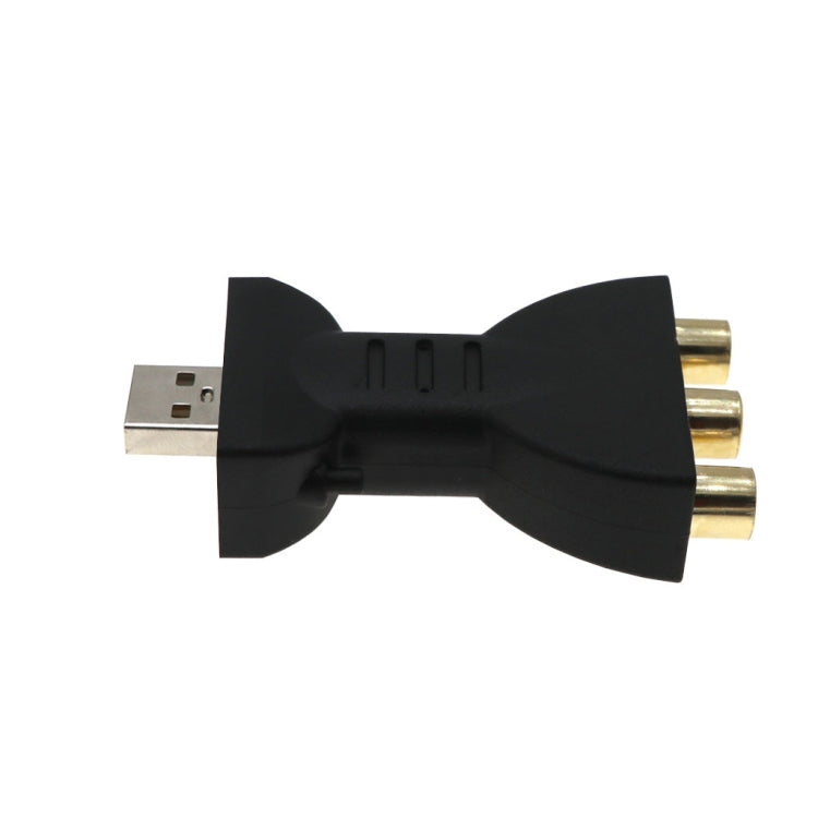 USB 2.0 Macho a 3 RCA Adaptador de Audio y video chapado en Oro Convertidor de componentes AV