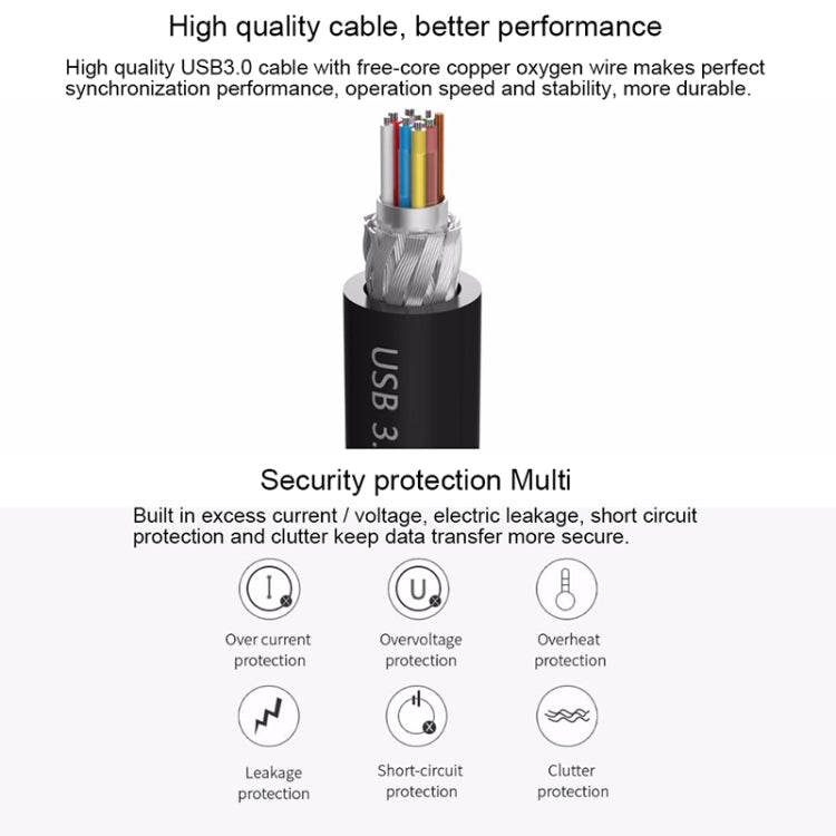 ORICO 2577U3 Grid Texture Design 2.5 Inch USB 3.0 ABS Hard Drive Enclosure Box (Black)