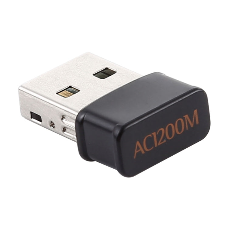 AC1200Mbps 2.4GHz and 5GHz Dual Band USB 2.0 WiFi Adapter External Network Card (Black)