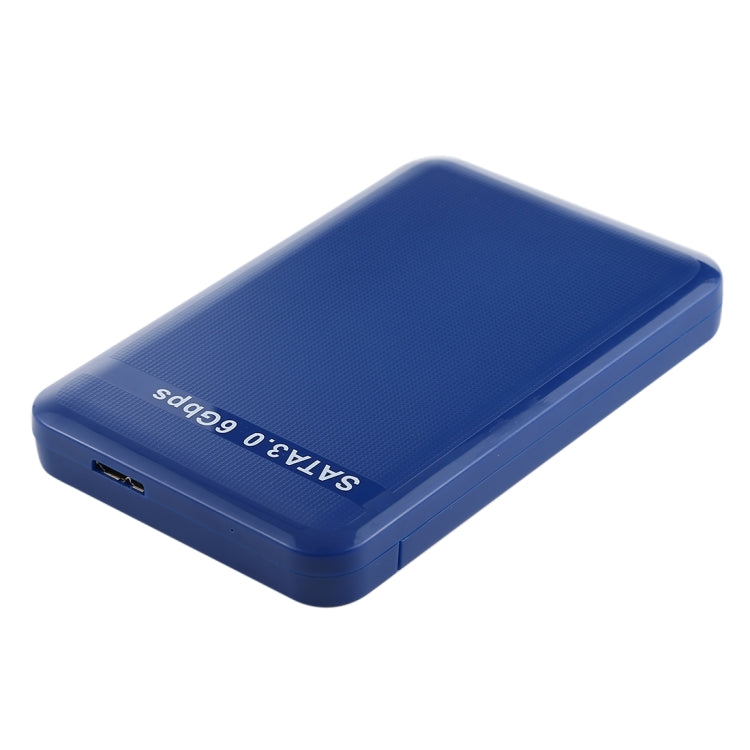 Boîtier de disque dur 2,5 pouces SATA 3.0 6 Gbps vers USB 3.0 Boîtier de disque dur Boîtier externe (Bleu)