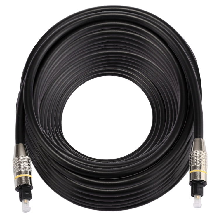 25m OD6.0 mm niquelado Cabeza metálica Toslink Macho a Macho Cable de Audio óptico Digital