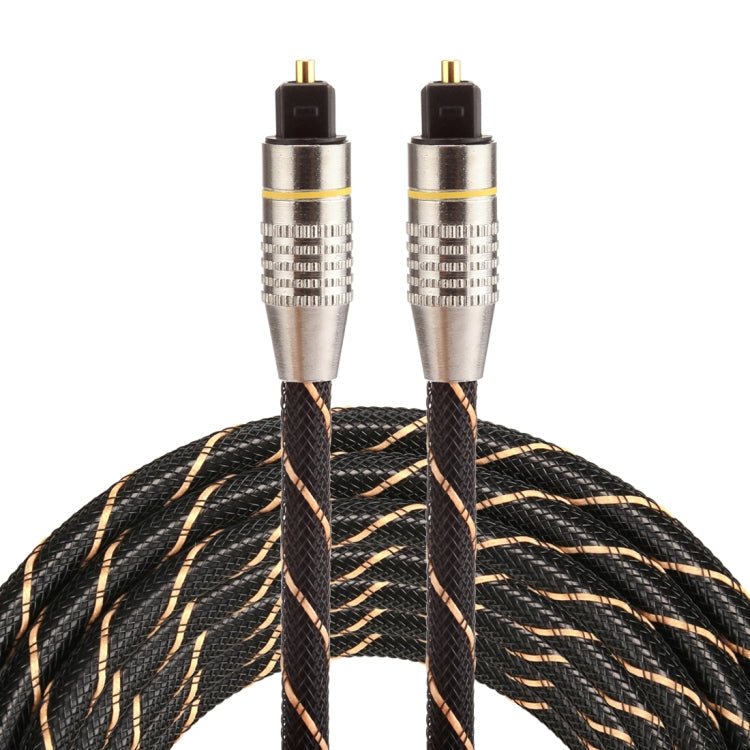 Cable de Audio óptico Digital Macho a Macho Toslink de línea neta tejida con Cabeza metálica chapada en Oro de 3m OD6.0 mm