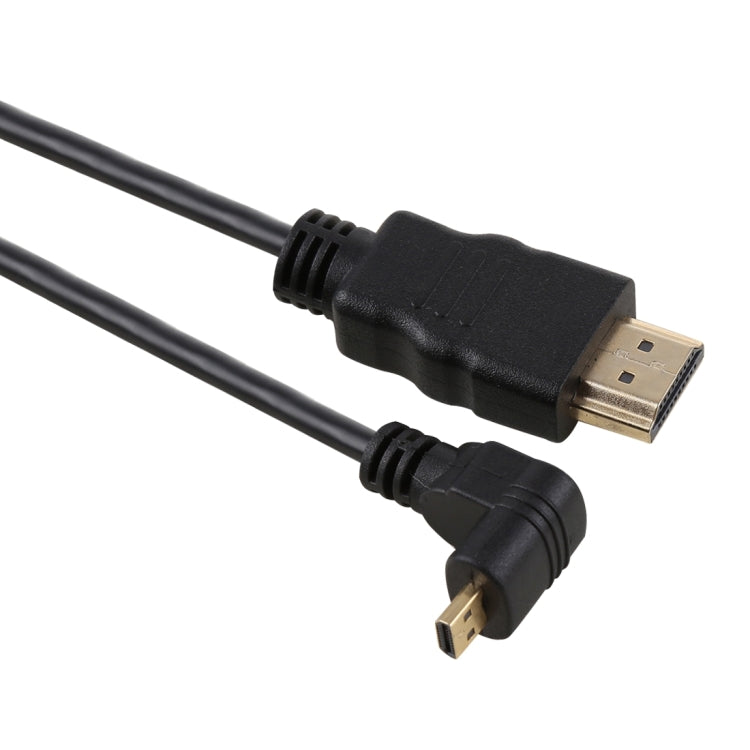 30cm 4K HDMI Macho a Micro HDMI Macho en ángulo positivo Cable adaptador de Conector chapado en Oro