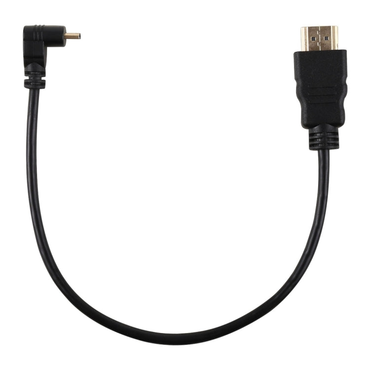 30cm 4K HDMI Male to Micro HDMI Male Reverse Angled Gold Plated Connector Adapter Cable