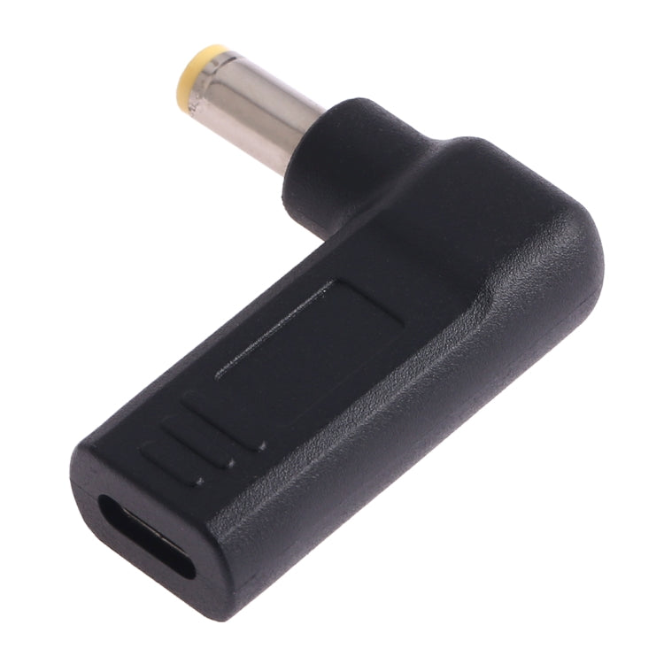 Conector de Adaptador de codo de Enchufe Macho de USB-C Type-C a 5.5x2.5 mm Macho