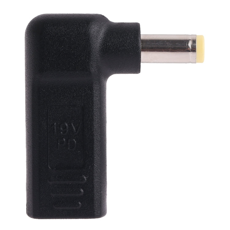 Conector de Adaptador de codo de Enchufe Macho de USB-C Type-C a 5.5x2.5 mm Macho