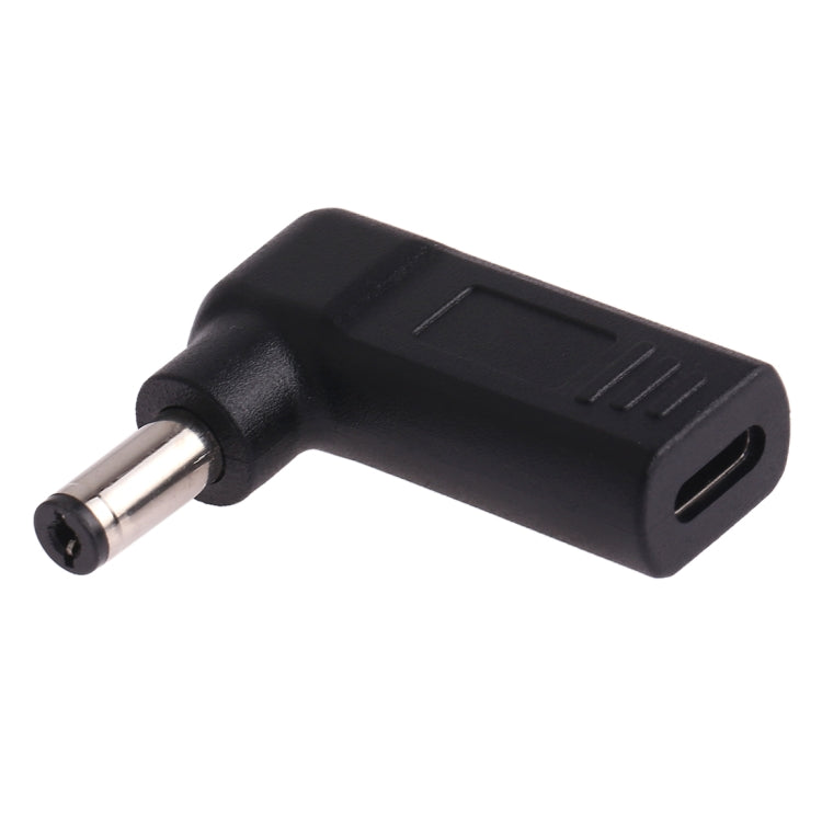 USB-C Type-C to 5.5x2.1mm Male Plug Elbow Adapter Connector