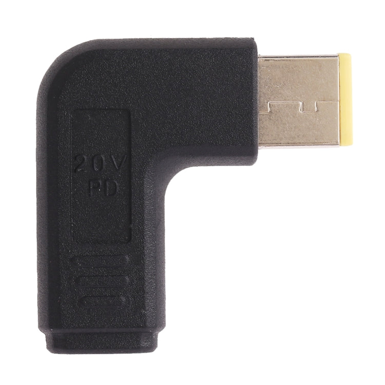 USB-C Type-C Femelle vers Lenovo Big Square Male Plug Coude Adaptateur Connecteur Pour Ordinateurs Portables Lenovo