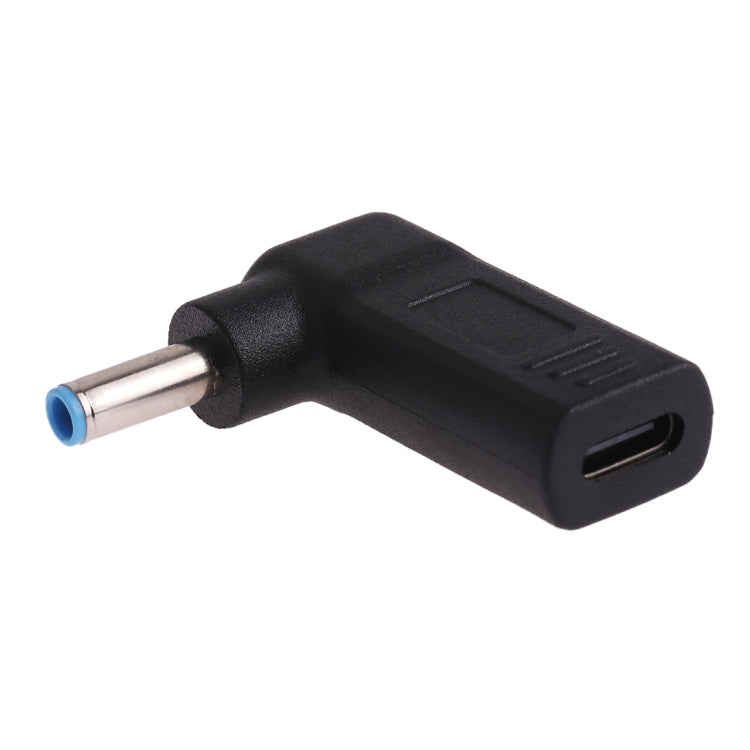 4.5X3.0mm USB-C Type-C Female Male Plug Elbow Adapter Connector (Blue)