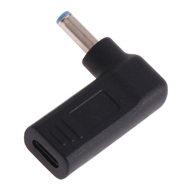 Conector de Adaptador de codo de Enchufe Macho USB-C Type-C Hembra de 4.5X3.0 mm (Azul)