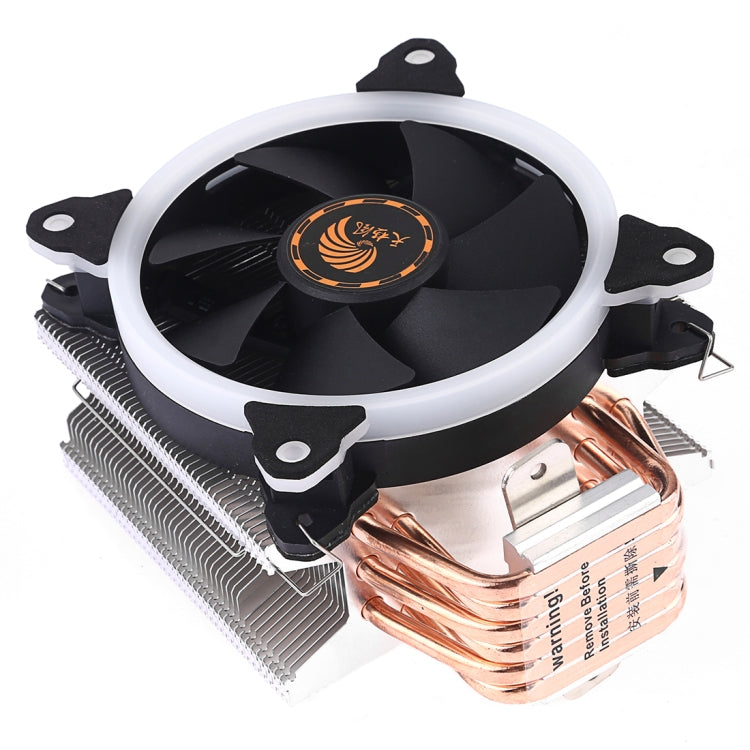 6 Copper Tubes CPU Heat Sink Cooling Fan Silent with RGB Lights 4pin For Intel: LGA775 1150 1151 1155 1156 1366 2011 (AMD: FM1 FM2 AM2 AM3+AM4)
