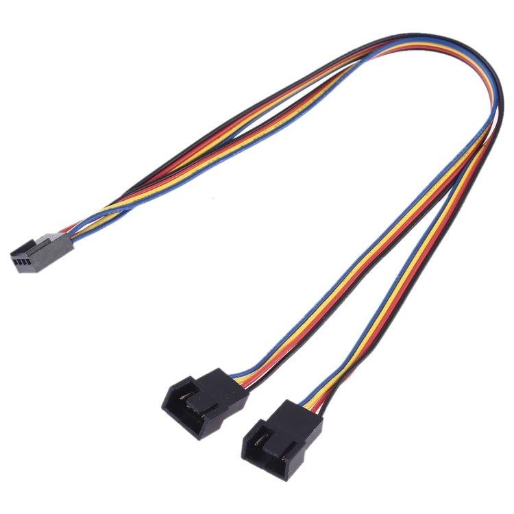 4Pin 1 to 2 Computer Component Chassis Fan Cable Length: 30cm