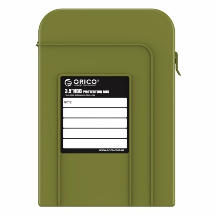 ORICO PHI-35 Boîtier de disque dur SATA 3,5 pouces Boîtier de protection de disque dur (vert armée)